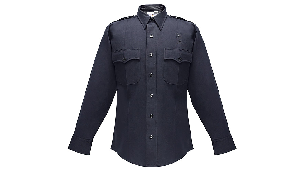 Flying Cross Deluxe Tactical Long Sleeve Shirt w/ Com Ports - Men's, LAPD Navy, 17in Neck, 36/37in Sleeve, 48W39861703637