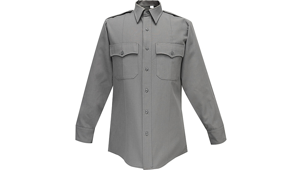 Flying Cross Deluxe Tropical Long Sleeve Shirt - Men's, Slate Gray, 17in Neck, 34/35in Sleeve, 46W66911703435