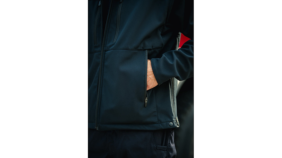 Flying Cross Dutyguard Full Zip Softshell Jacket - Mens, LAPD Navy, Long, Large, 5740086LARGELONG