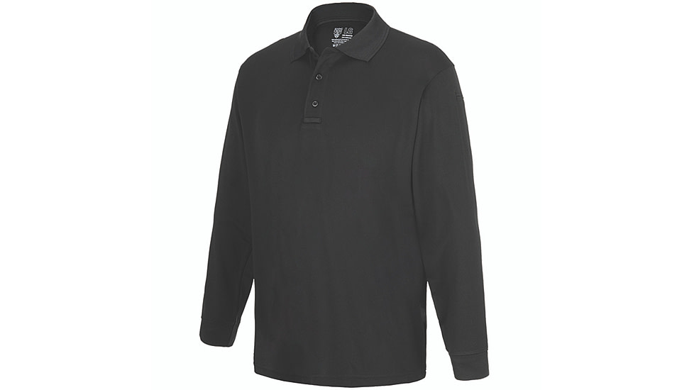 Flying Cross Long Sleeve Impact Polo Shirt - Men's, Black, Large, 322110LARGENA