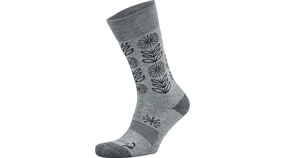 Foot Zen Crew Socks - Women's, Small, Floral Crew Grey, 302087