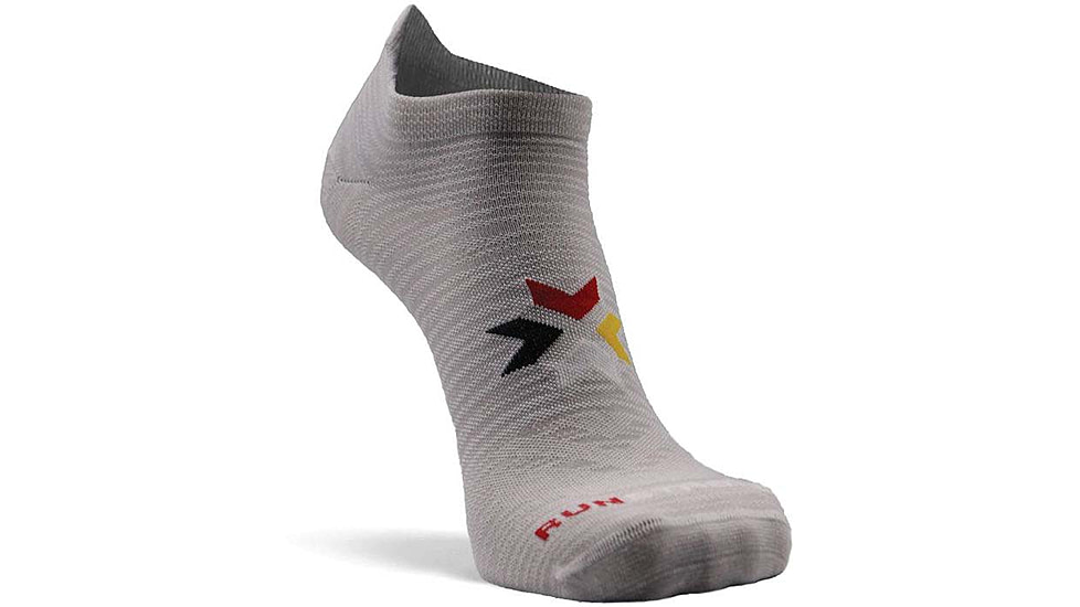 Fox River Canyon Ultra-Lightweight Ankle Running Sock, White/Grey, Medium, 180127