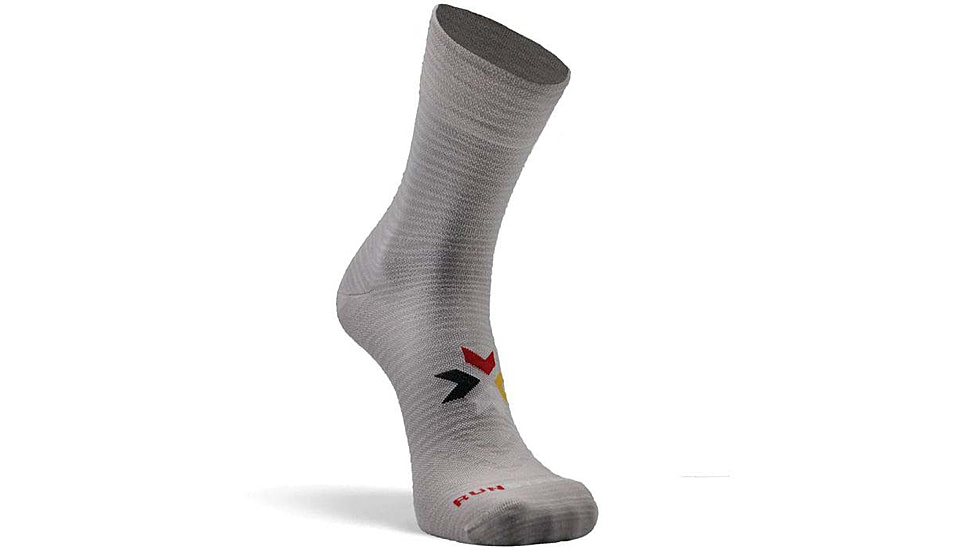 Fox River Canyon Ultra-Lightweight Crew Running Sock, White/Grey, Small, 162949