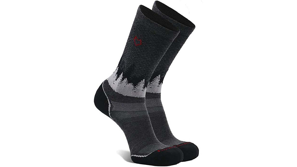 Fox River Decorah Medium Weight Crew Hiking Sock - Men's, Charcoal/Red, Medium, 132458