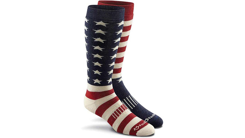 Fox River Old Glory Medium Weight Over-the-Calf Ski and Snowboard Sock, USA Flag, Small, 5820-9008 SM