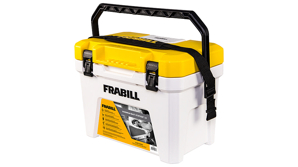 Frabill Magnum Bait Station, White/Yellow, 13 Quarts, FRBBA213