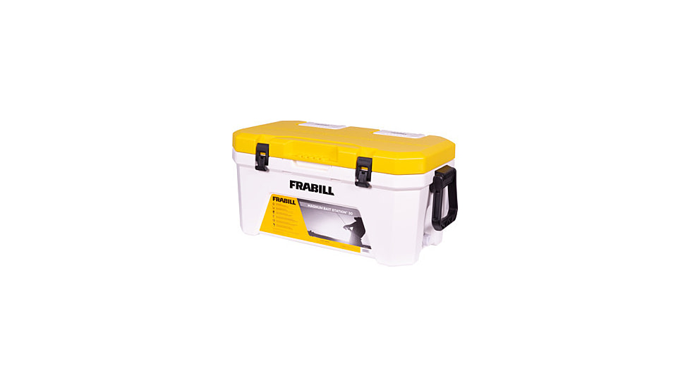 Frabill Magnum Bait Station, White/Yellow, 30 Quarts, FRBBA230
