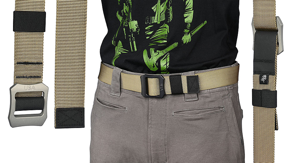 G-Code EDC Quest Belt, OD Green Belt/ Black Anodized Buckle, 2XL 44in-48in, QUEST-OD-BK-2XL