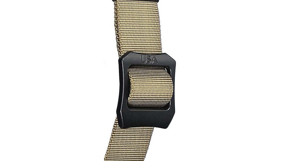 G-Code EDC Quest Belt, Tan Belt/ Black Anodized Buckle, Medium 32in-36in, QUEST-TN-BK-MD