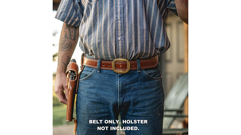 Galco 1 1/2in SB24 Center Post Flat Back Buckle Holster Belt, Tan, 34, SB24-34