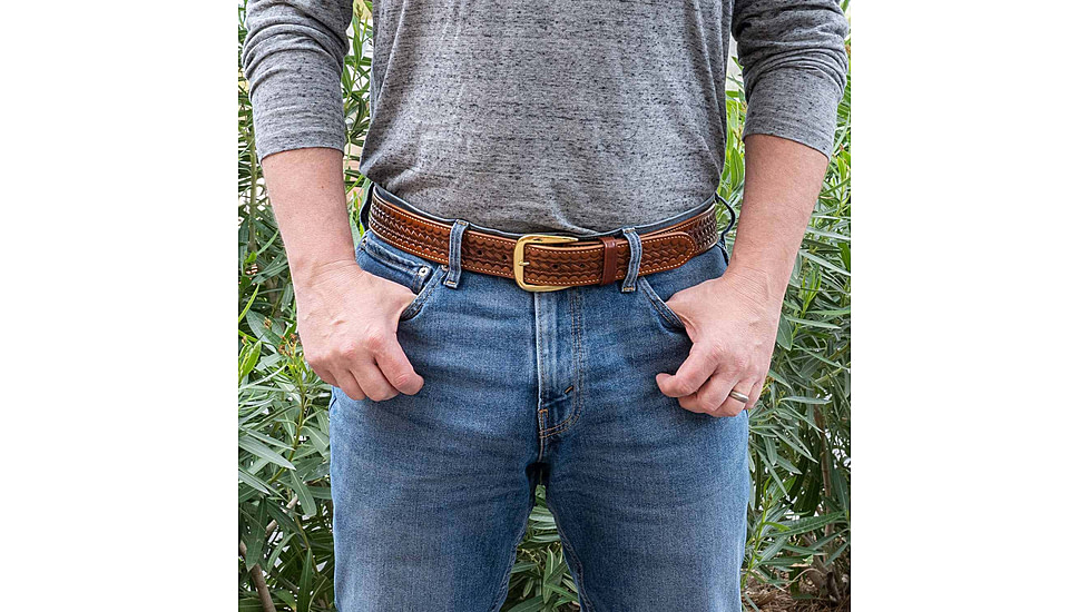 Galco 1 1/2in SB28 Basket Stamped Holster Belt, Tan, 44, SB28-44