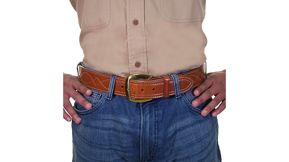 Galco SB6 Fancy Stitched Belt - Tan - Size - 38 SB6-38