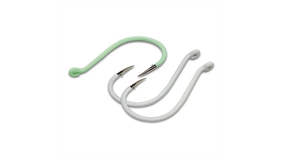 Gamakatsu Octopus Hook, Barbed, Needle Point Ringed Eye, Glow, Size 6, 7 per Pack, 02607-GL