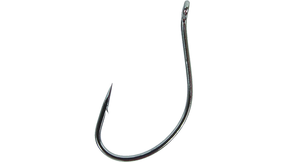 Gamakatsu Split Shot/Drop Shot Hook, Needle Point Ringed Eye, NS Black, Size 1, 25 per Pack, 50410-25