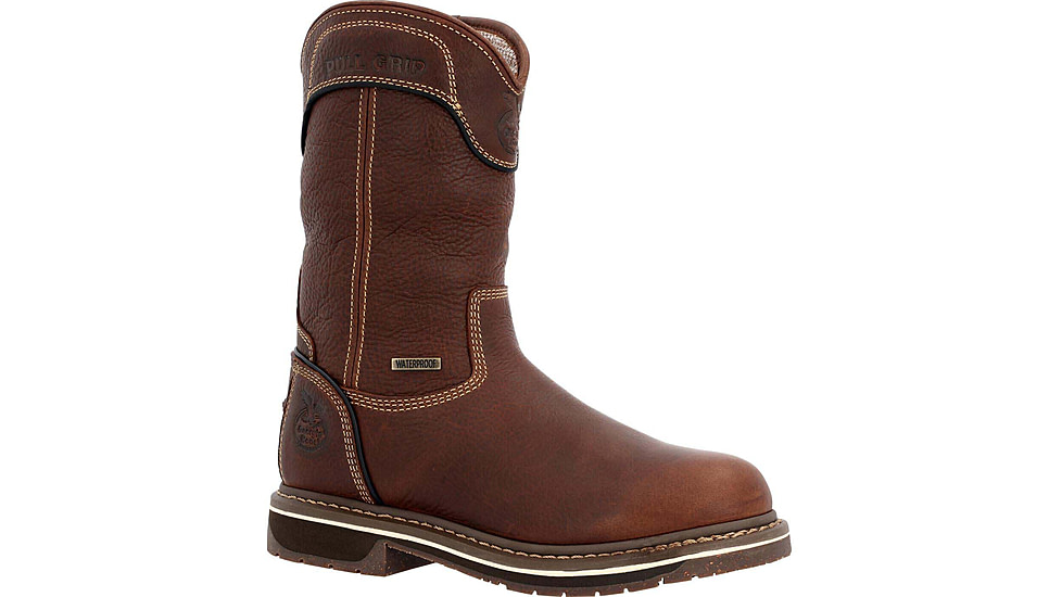 Georgia Boot AMP LT Edge Waterproof Pull On Work Boot - Womens, Brown, 10, GB00516-100M
