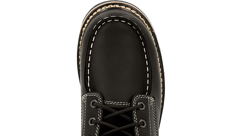 Georgia Boot AMP LT Wedge Waterproof Moc-Toe 6in Work Boot - Mens, Medium, Black, 9.5, GB00475-095M