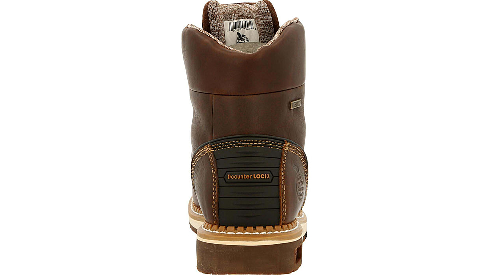 Georgia Boot AMP LT Wedge Waterproof Moc-Toe 6in Work Boot - Mens, Wide, Brown, 8.5, GB00429-085W
