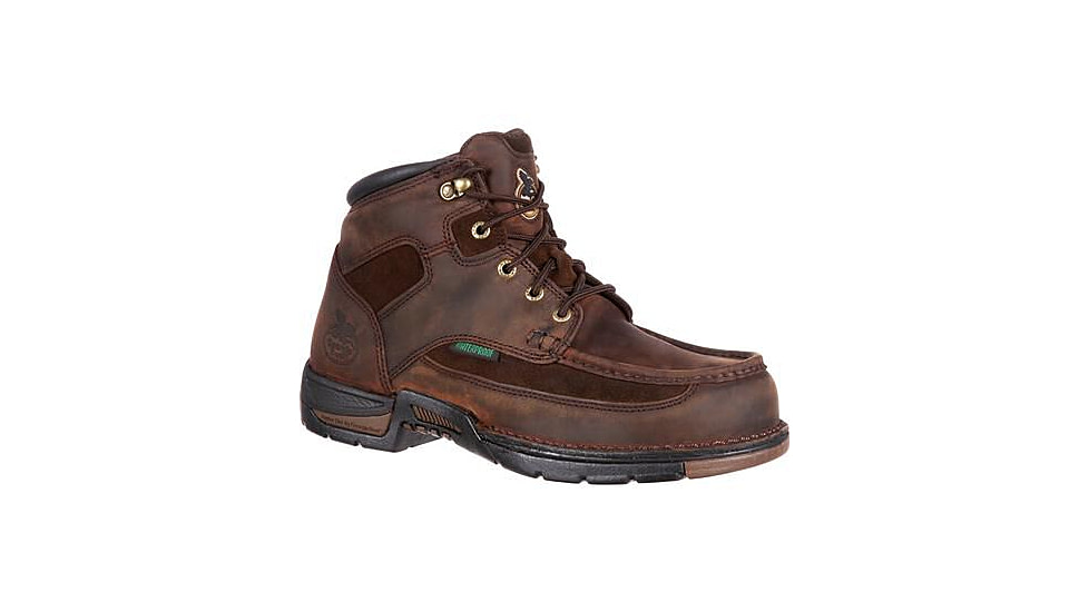 Georgia Boot Athens Waterproof 6 inch Work Boot w/Steel Toe - Men's, Brown, 13, G7603-130M