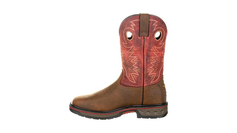 Georgia Boot Carbo-Tec Waterproof 11 inch Pull-On Boot - Mens, Brown/Red, 12, GB00221-120M