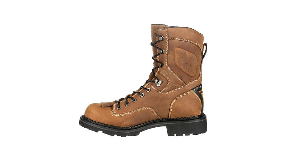 Georgia Boot Comfort Core Waterproof Logger 8 inch Work Boot w/Composite Toe - Mens, Crazy Horse, 9.5, GB00123-095M