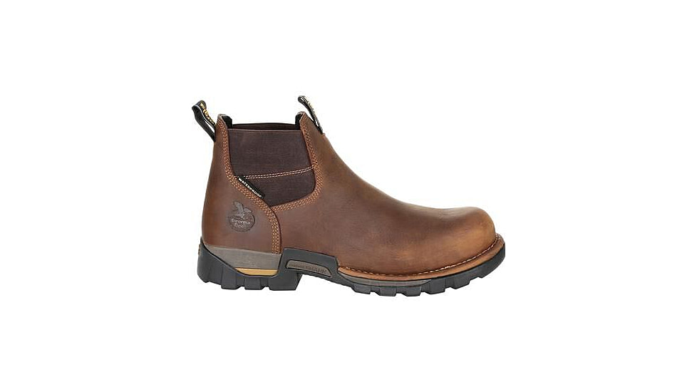 Georgia Boot Eagle One Waterproof Chelsea 4 inch Work Boot - Mens, Brown, 9.5 Wide, GB00315-095W