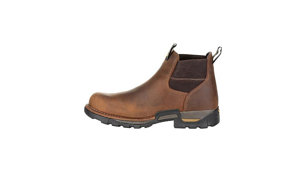 Georgia Boot Eagle One Waterproof Chelsea 4 inch Work Boot - Mens, Brown, 9.5 Wide, GB00315-095W