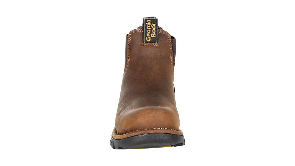 Georgia Boot Eagle One Waterproof Chelsea 4 inch Work Boot - Mens, Brown, 9.5 Wide, GB00315-095W