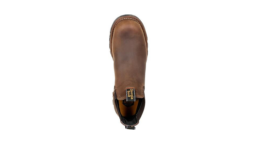 Georgia Boot Eagle One Waterproof Chelsea 4 inch Work Boot - Mens, Brown, 9.5 Wide, GB00315-095W