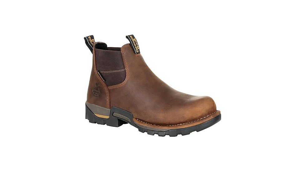 Georgia Boot Eagle One Waterproof Chelsea 4 inch Work Boot - Mens, Brown, 9.5 Wide, GB00315-095W