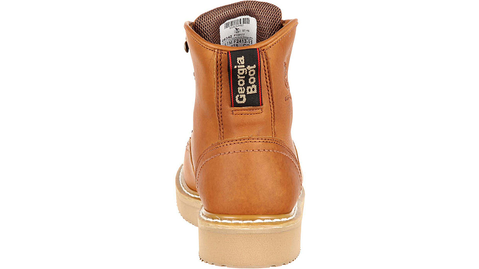 Georgia Boot Wedge Steel Toe 6in Work Boot - Mens, Wide, Baracuda Gold, 10, G6342-100W