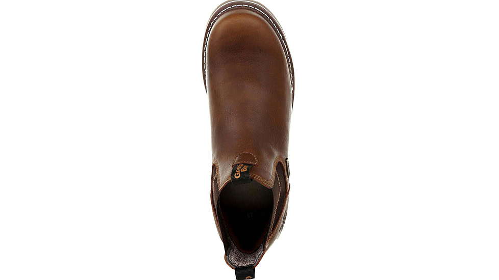 Georgia Boot Wedge Waterproof Chelsea Work Boot - Mens, Wide, Brown, 8.5, GB00352-085W