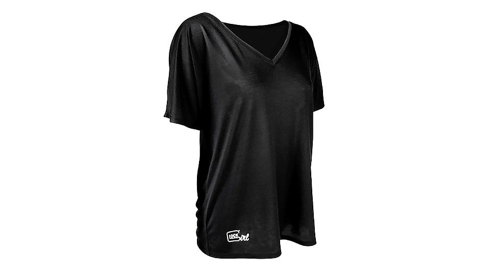 Glock Girl Relaxed  V-Neck T-Shirt - Women's, Black, Large, AP960352