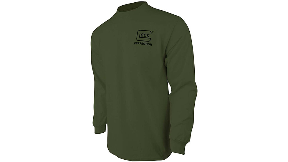 Glock Born In Austria Cotton Long Sleeve Shirt - Men's, Military Green, Small, AP96065