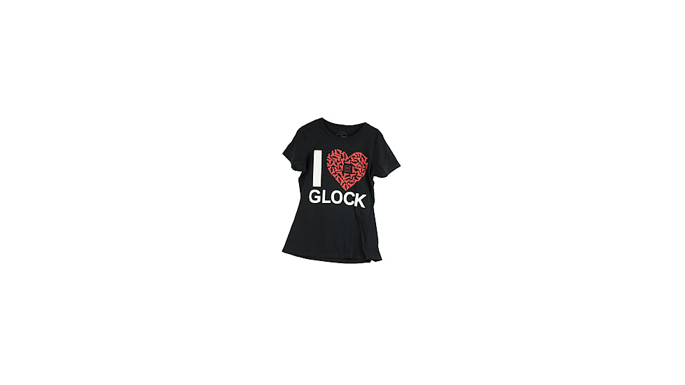 Glock Women Short Sleeve &quot;I Love Glocks&quot; Shirt, Black, XL, GLAP95134
