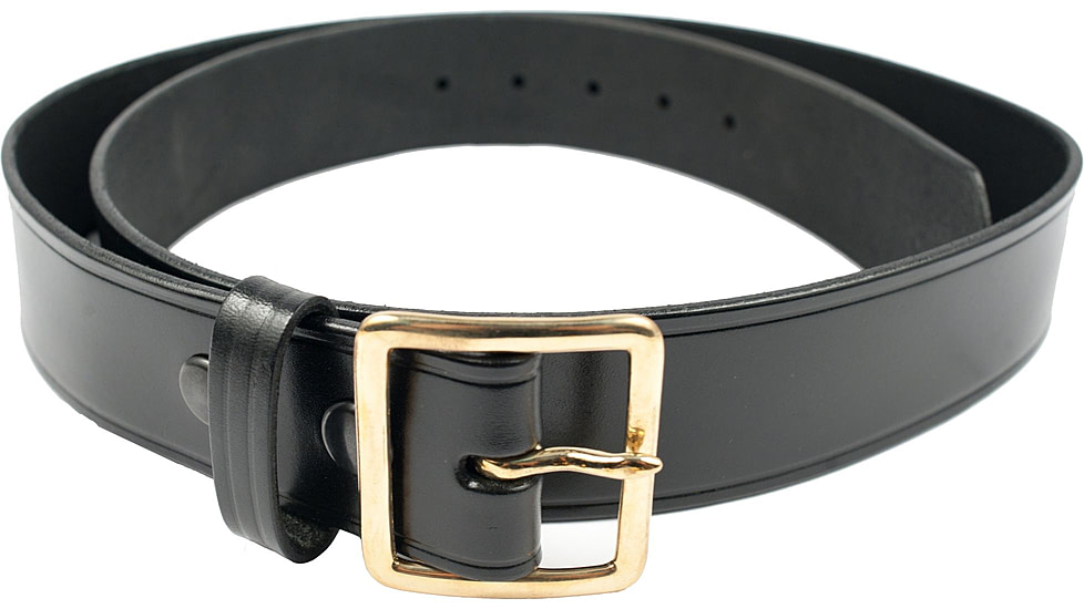 Gould &amp; Goodrich Pants Garrison Belt, 34, Nickel Buckle, Black, B52-34