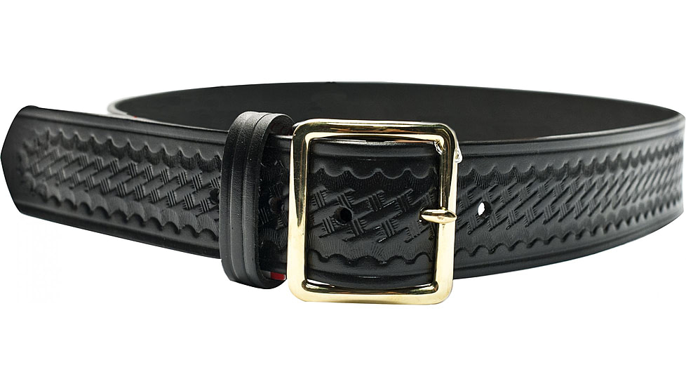 Gould &amp; Goodrich Pants Garrison Belt, 42, Brass Buckle, Black Weave, B52-42WBR