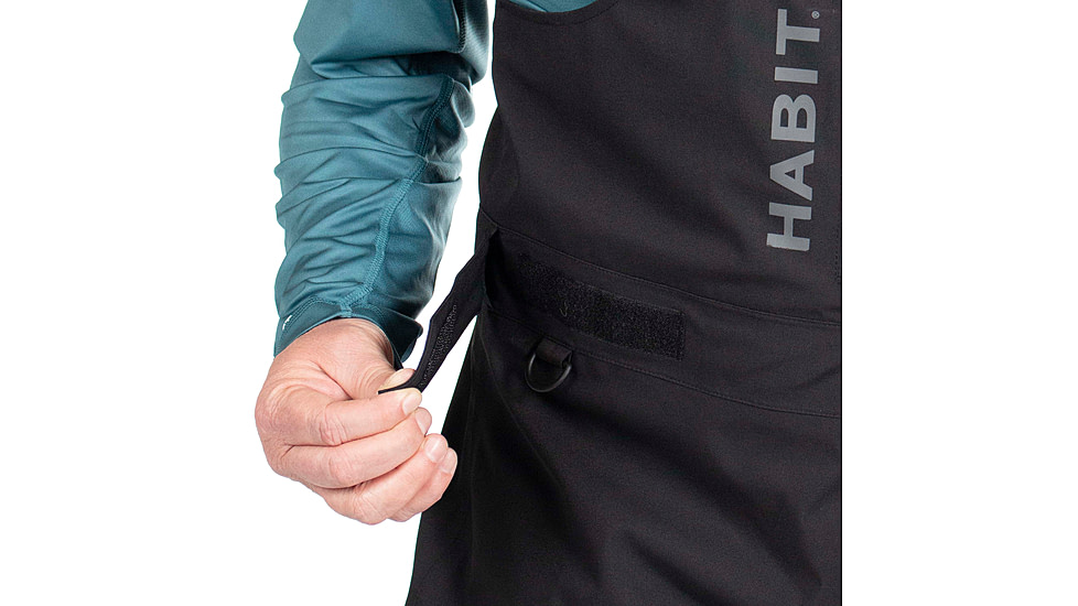 Habit Anglers Bluff Rain Bib - Mens, Habit Gray Waves/Black, 2XL, RS10033-7A7-2X