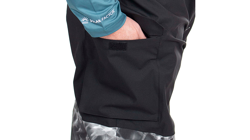 Habit Anglers Bluff Rain Bib - Mens, Habit Gray Waves/Black, 2XL, RS10033-7A7-2X