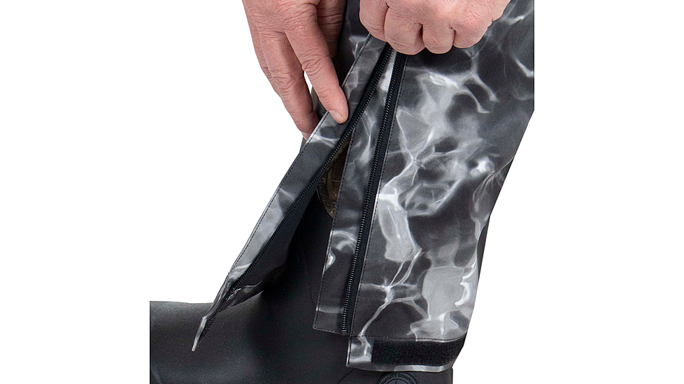 Habit Anglers Bluff Rain Bib - Mens, Habit Gray Waves/Black, 2XL, RS10033-7A7-2X