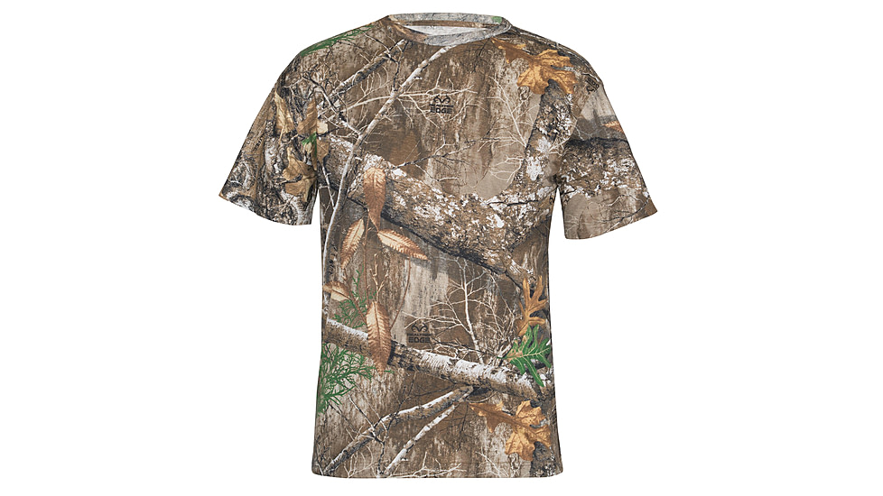 Habit Bear Cave Camo Short Sleeve Tee w/ Habit Logo - Mens, Realtree Edge, 3XL, TS1229-922-3X