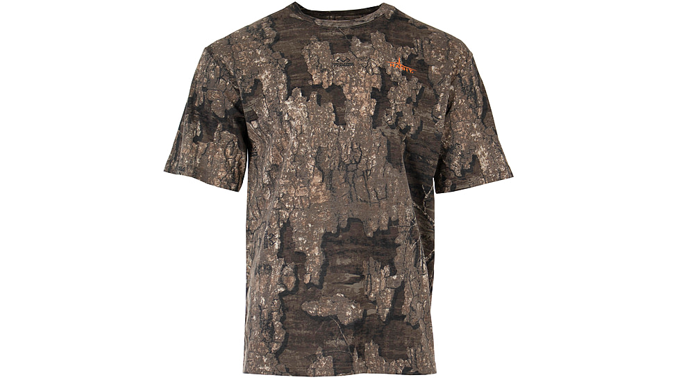 Habit Bear Cave Camo Short Sleeve Tee w/ Habit Logo - Mens, Realtree Timber, Small, TS1229-0B8-S