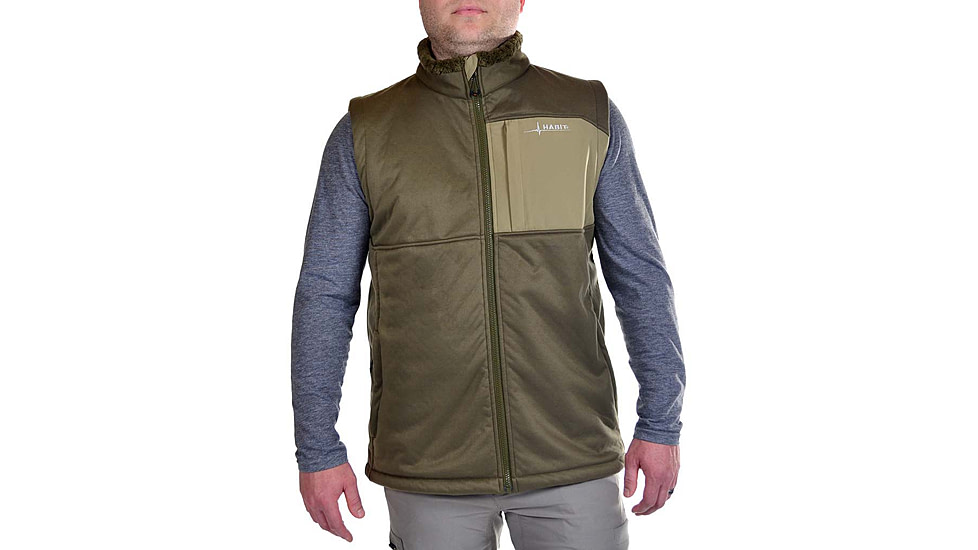 Habit Early Dawn Sherpa Shell Vest - Mens, Solid green, Large, VT10016-3H6-L