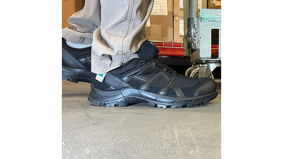 HAIX 42.1 Low Black Eagle Safety Boot, 8.5US, Wide, Black, 8.5, 610013W-8.5