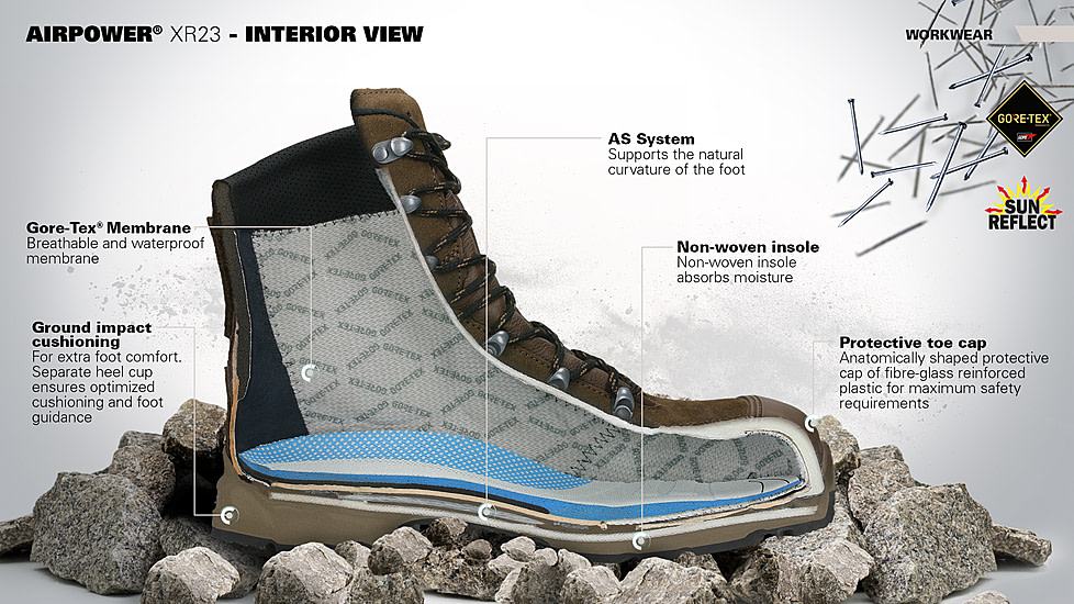 HAIX Airpower XR23 Boot, 12.5US, Medium, Brown, 12.5, 607903M-12.5