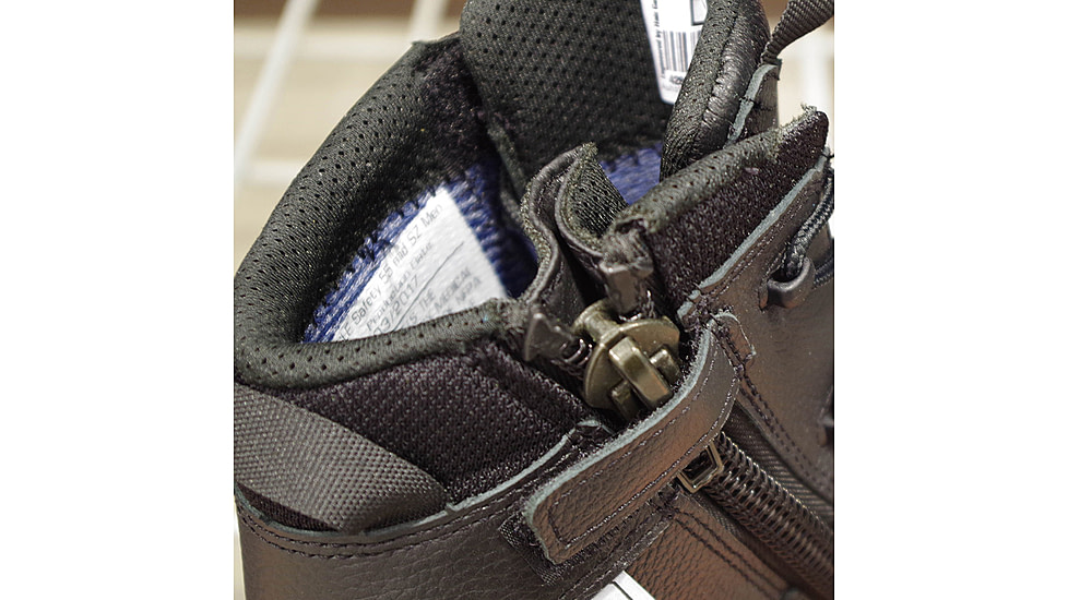 HAIX Black Eagle Safety 55 Mid, Side-Zip, Mens Boots, Black, 7 Extra Wide, 620012XW-7