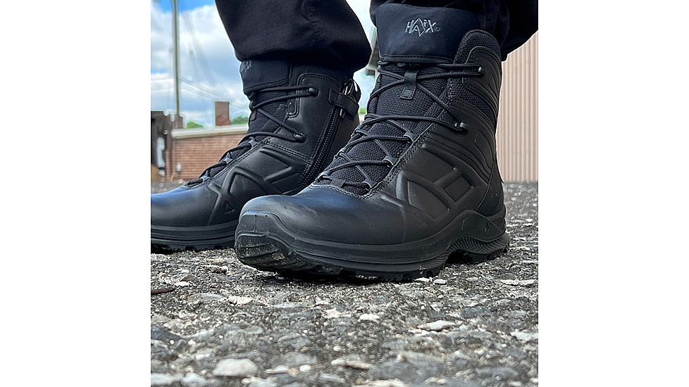 HAIX Eagle Tactical 2.0 GTX Mid Side Zip Boots - Mens, Black, 8.5 US, Wide, 340043W-8.5