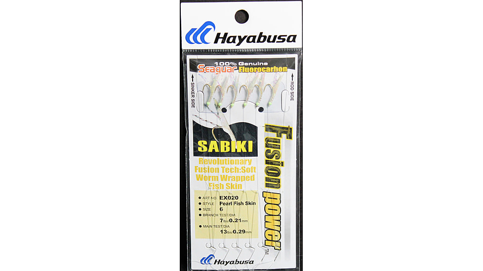 Hayabusa Fusion Power Sabiki Rig, 6 Hooks, Size 6, EX020-6