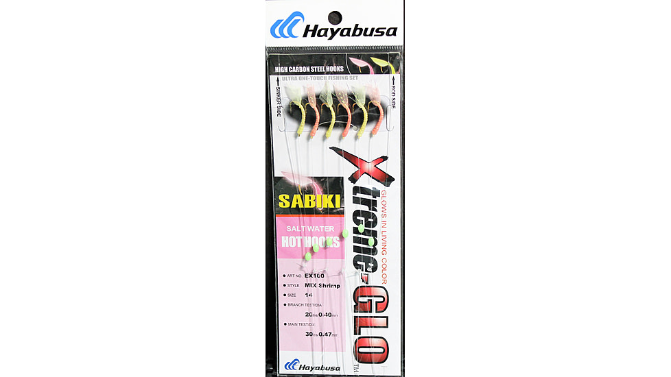 Hayabusa Xtremeglo Sw Sabiki Rig, Size 14, 6 Pack, EX100-14