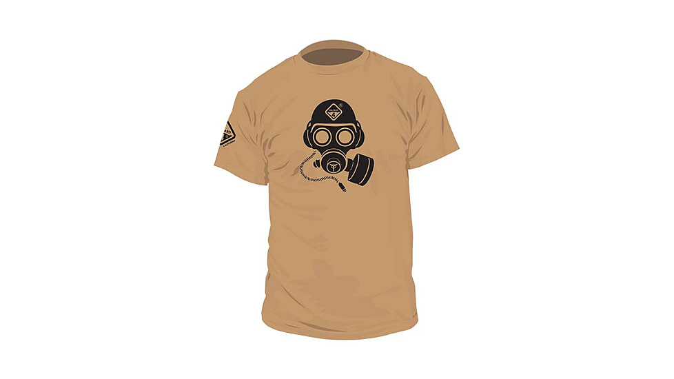 Hazard 4 Gas Mask Cotton T-Shirt - Men's, Coyote, Extra Small, APRG-GAS-CYT-XS