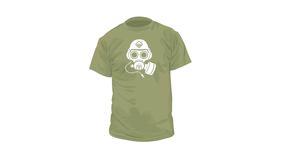 Hazard 4 Gas Mask Cotton T-Shirt - Men's, OD Green, Extra Small, APRG-GAS-ODG-XS